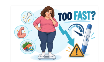 What are the risks of losing weight too fast with weight loss medication?